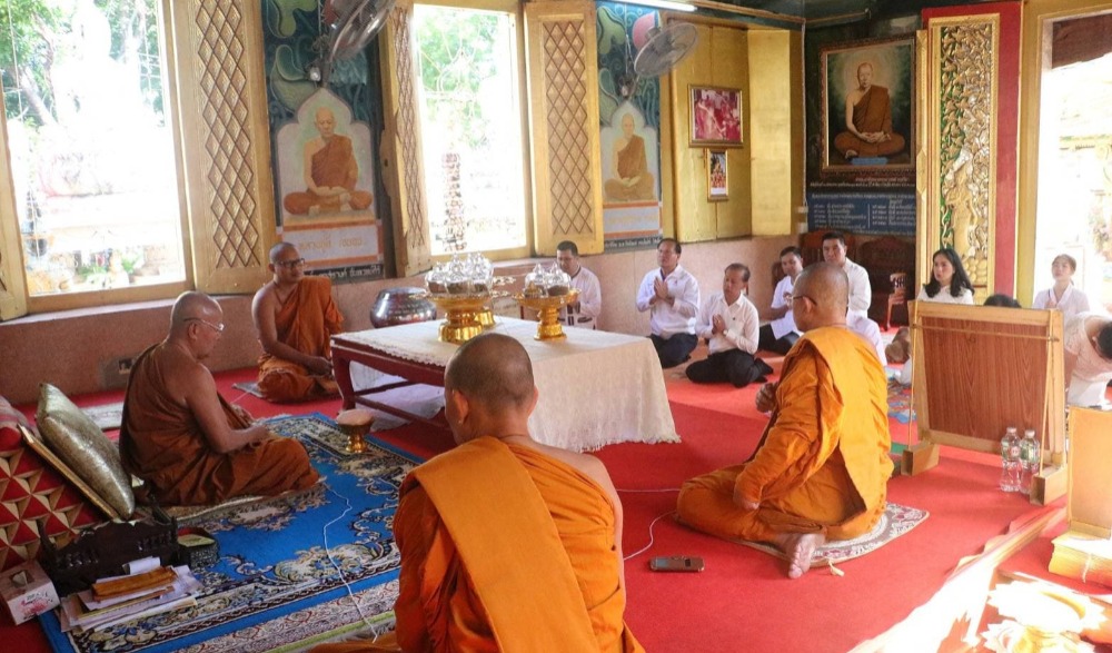พิธีอธิษฐานจิตมวลสาร และเจริญพระพุทธมนต์ฉลองมวลสารศักดิ์สิทธิ์สร้างเหรียญหลวงปู่มั่น ภูริทัตโต 150 ปีชาตกาล