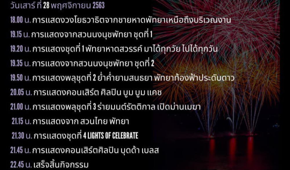 เทศกาลพลุเมืองพัทยา ประจำปี 2020