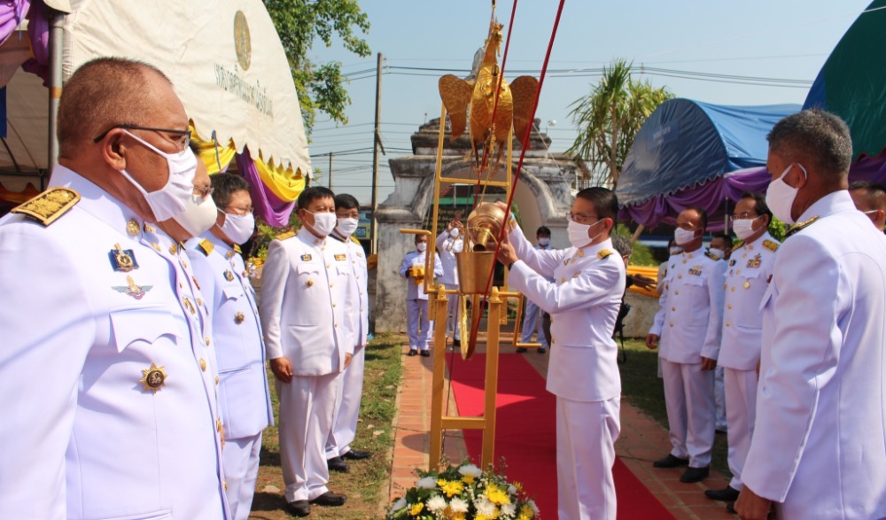 พิธีสรงน้ำพระบรมธาตุทุ่งยั้ง และพิธีห่มผ้าพระบรมธาตุทุ่งยั้ง เนื่องในงานประเพณีอัฐมีบูชา ประจำปี ๒๕๖๔