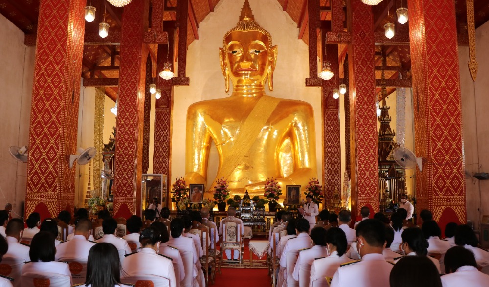 พิธีเจริญพระพุทธมนต์สมโภชพระพุทธรูปสำคัญประจำจังหวัด และพิธีเทศน์มหาชาติเวสสันดรชาดก เฉลิมพระเกียรติพระบามสมเด็จพระเจ้าอยู่หัว เนื่องในวันเฉลิมพระชนมพรรษา ๖๙ กรกฎาคม ๒๕๖๔