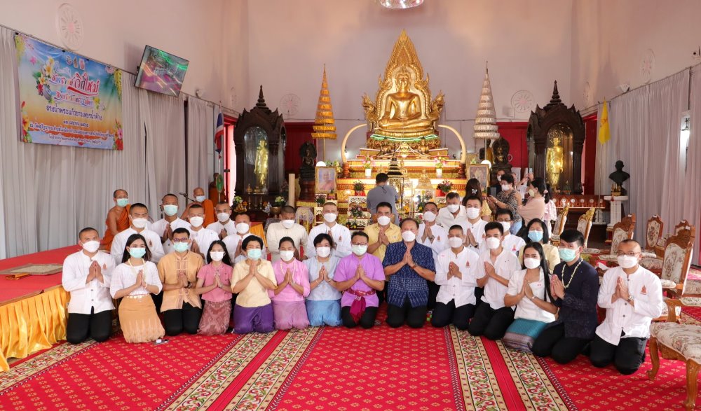 ประเพณีวันสงกรานต์ พิธีสรงน้ำพระพุทธรูป พิธีสรงน้ำพระภิกษุสงฆ์ เนื่องในเทศกาลส่งเสริมประเพณีวันสงกรานต์ประจำปี ๒๕๖๕