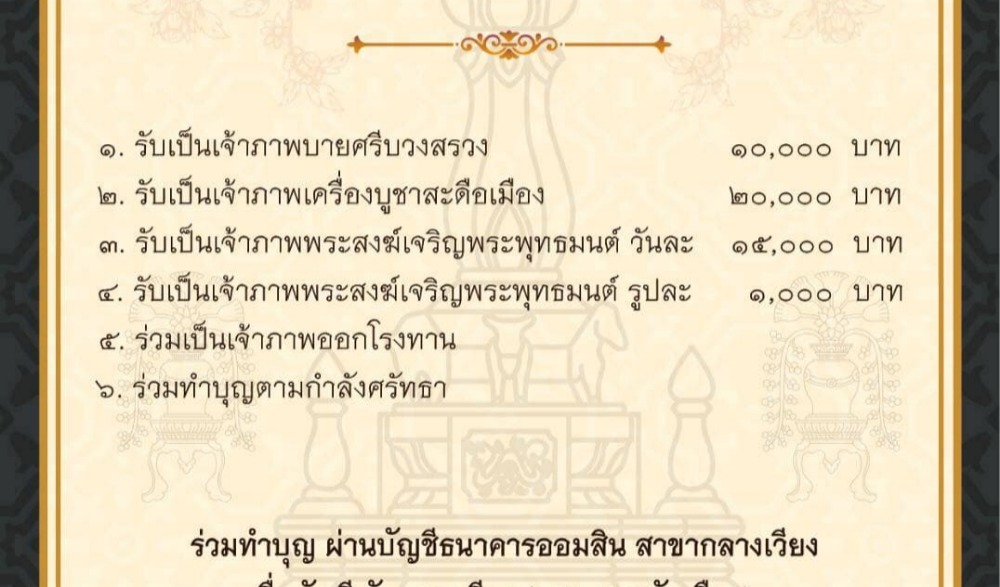ประเพณีเดือน 8 เข้า เดือน 9 ออก ใส่ขันดอกสะดือเมืองเชียงราย