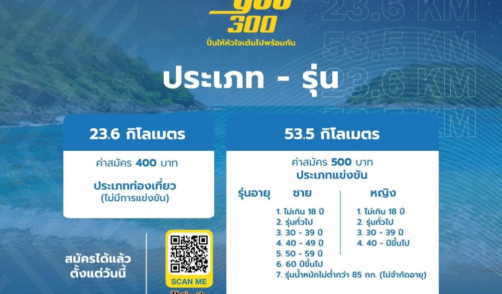 วิ่ง ปั่น ให้หัวใจเต้นไปพร้อมกัน สามร้อยยอด 2565