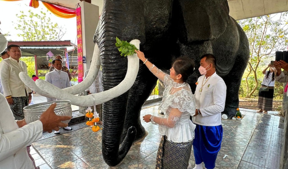 งานประเพณีบวงสรวงพญาช้าง นางผมหอม
