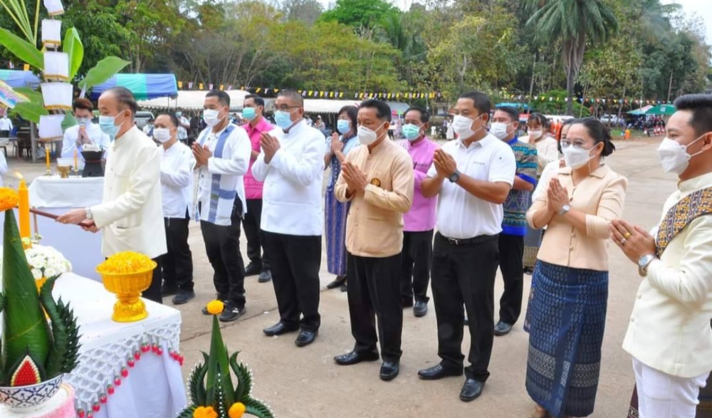 งานประเพณี”สักการะหลวงพ่อพระไชยเชษฐาธิราช ประเพณีบุญข้าวจี่ใหญ่”
