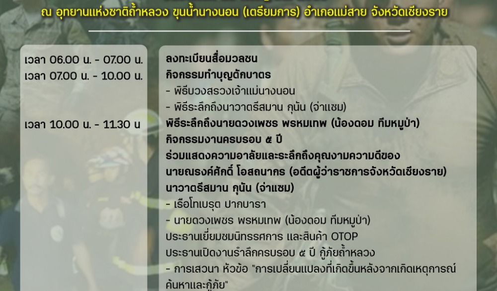รำลึก 5 ปี กู้ภัยถ้ำหลวง