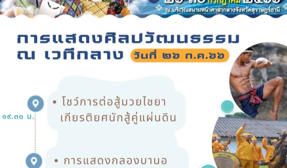 มหกรรมวัฒนธรรมแห่งชาติ วิถีไทย วิถีถิ่น สานศิลป์ แดนดินใต้  เทิดไท้องค์ราชัน