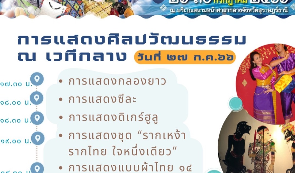 มหกรรมวัฒนธรรมแห่งชาติ วิถีไทย วิถีถิ่น สานศิลป์ แดนดินใต้  เทิดไท้องค์ราชัน