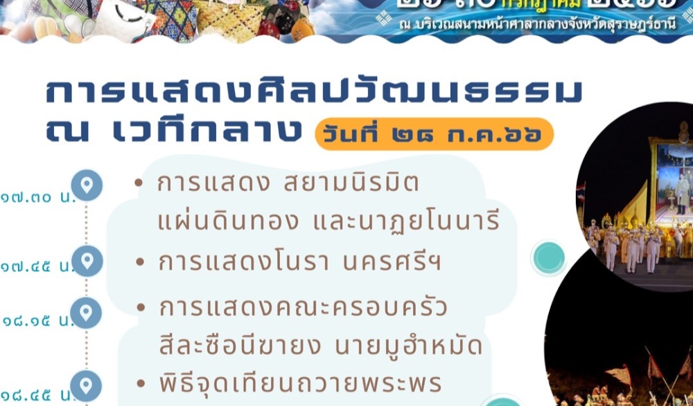 มหกรรมวัฒนธรรมแห่งชาติ วิถีไทย วิถีถิ่น สานศิลป์ แดนดินใต้  เทิดไท้องค์ราชัน