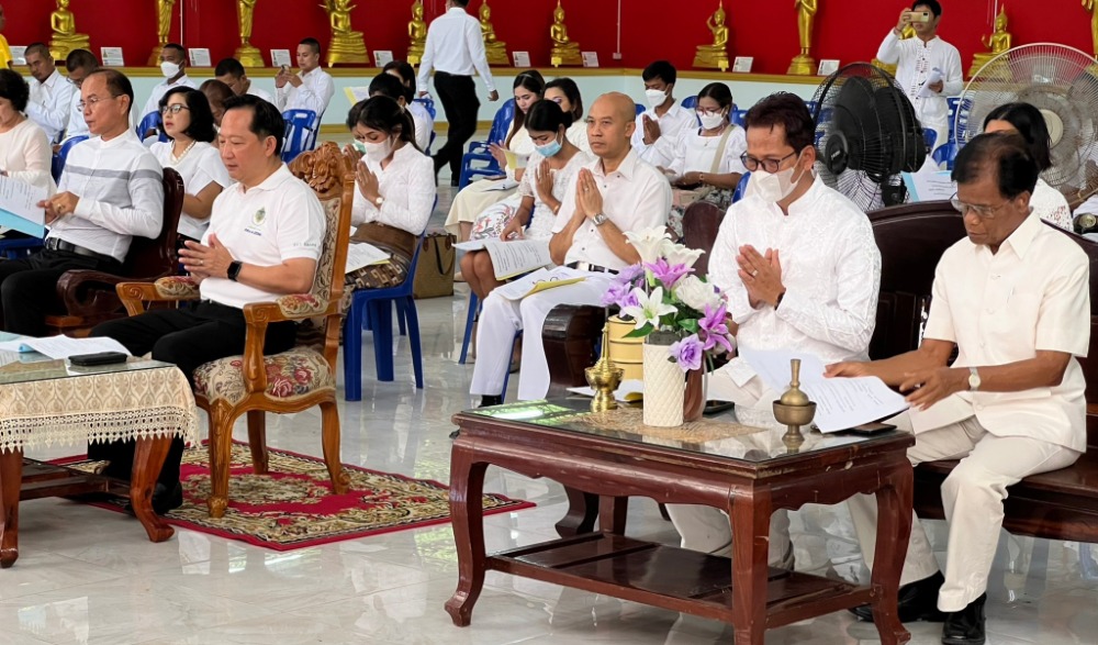โครงการเข้าวัดปฏิบัติธรรมวันธรรมสวนะ “ครอบครัวหิ้วตะกร้า ศรัทธาอิ่มบุญ อุดหนุนชุมชน” ประจำปีงบประมาณ พ.ศ. ๒๕๖๖ จังหวัดกระบี่ ครั้งที่ ๓