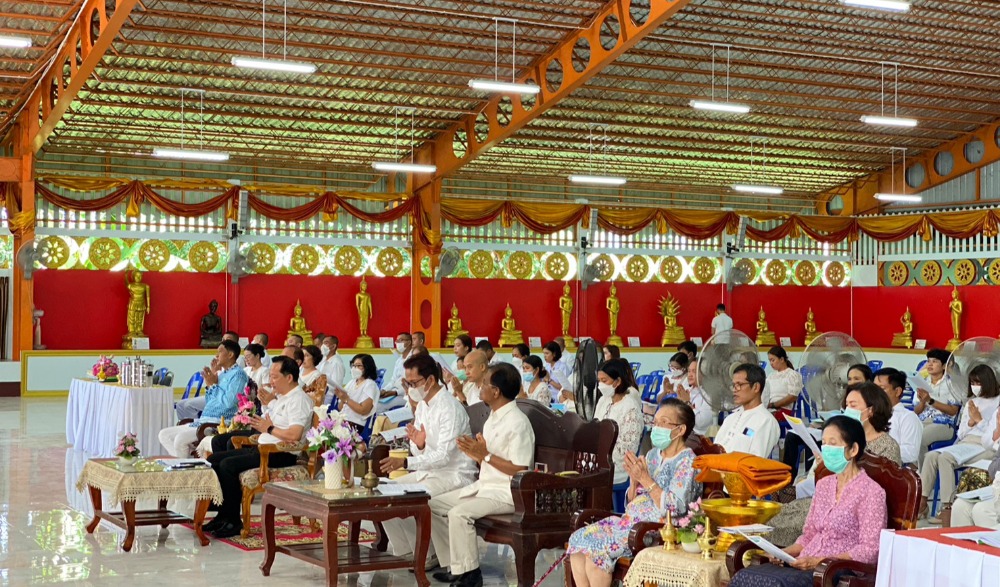 โครงการเข้าวัดปฏิบัติธรรมวันธรรมสวนะ “ครอบครัวหิ้วตะกร้า ศรัทธาอิ่มบุญ อุดหนุนชุมชน” ประจำปีงบประมาณ พ.ศ. ๒๕๖๖ จังหวัดกระบี่ ครั้งที่ ๑