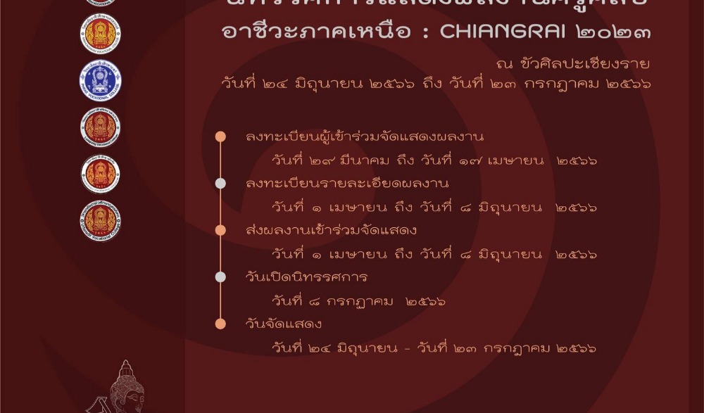 พิธีเปิดนิทรรศการแสดงผลงานครูศิลป์ อาชีวะภาคเหนือ : Chiangrai 2023 ในนิทรรศการ "บันทึกหลังการสอน After - Class Notes Exhibition"