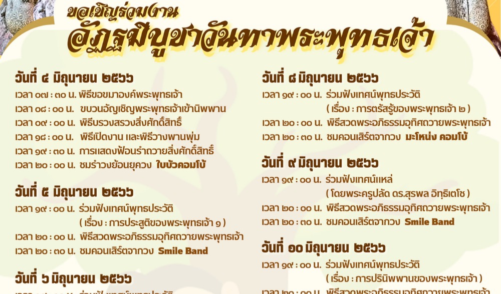 งานอัฏฐมีบูชา วันทาพระพุทธเจ้า