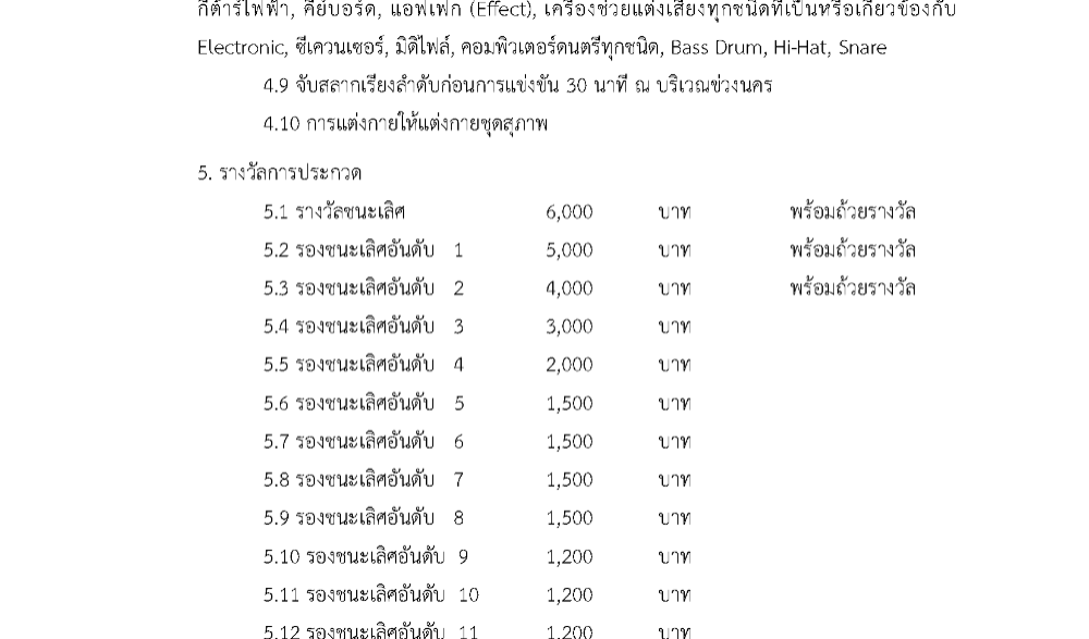 ประกวดวงดนตรี Acoustic จังหวัดลำปาง