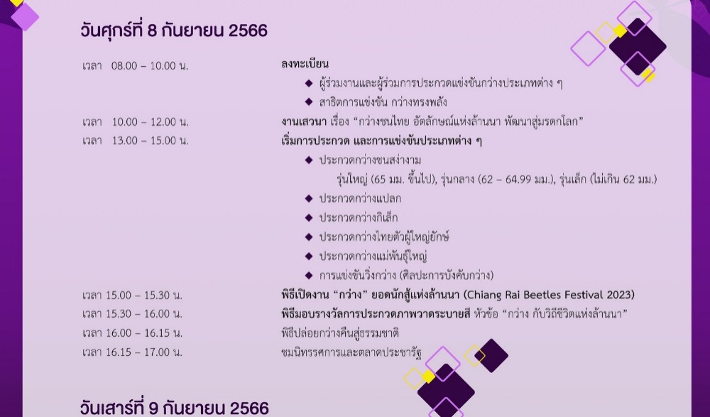 “กว่าง” ยอดนักสู้แห่งล้านนา (Chiang Rai Beetles Festival 2023)