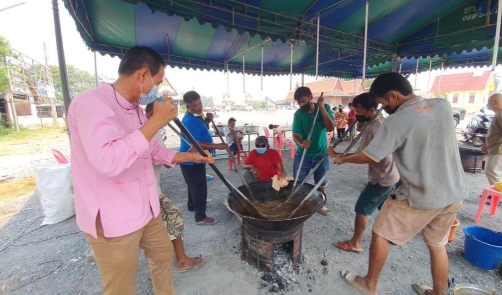 งานประเพณีกวนกาละแมรามัญชุมชนวัดชีผ้าขาว