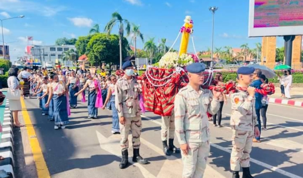 พิธีถวายเทียนพรรษา ประจำปี 2566 เนื่องในเทศกาลวันอาสาฬหบูชาและเข้าพรรษาประจำปี 2566 จังหวัดอำนาจเจริญ