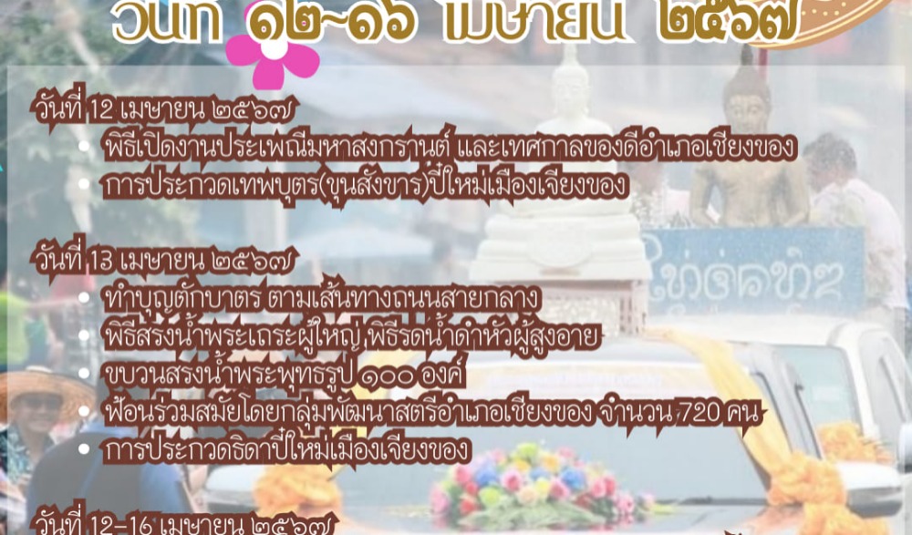 "ประเพณีมหาสงกรานต์" อำเภอเชียงของ จังหวัดเชียงราย