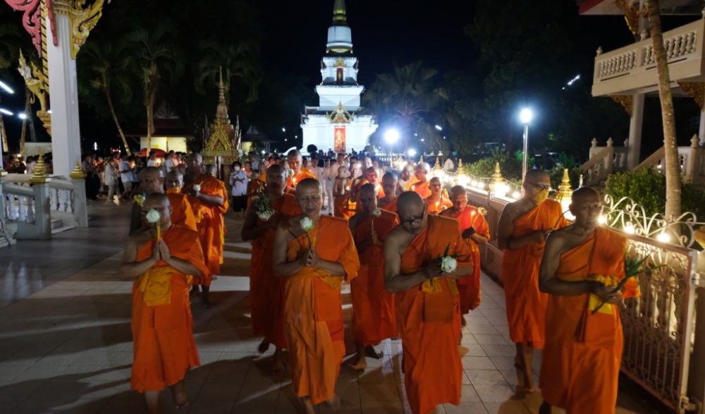 พิธีเวียนเทียน กิจกรรมในวันสำคัญทางพระพุทธศาสนา เนื่องในวันมาฆบูชา พุทธศักราช ๒๕๖๗