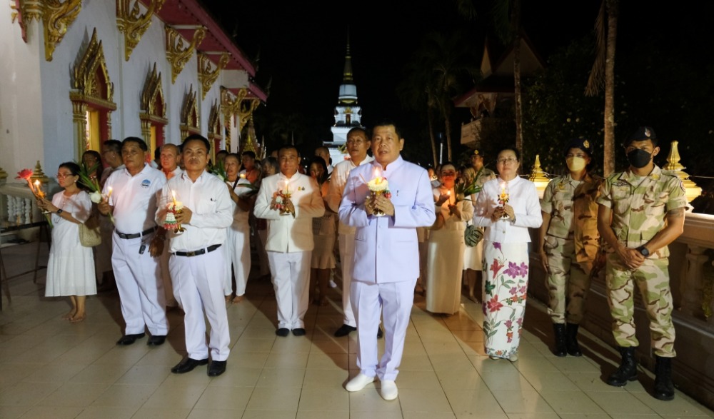 พิธีเวียนเทียน กิจกรรมในวันสำคัญทางพระพุทธศาสนา เนื่องในวันมาฆบูชา พุทธศักราช ๒๕๖๗