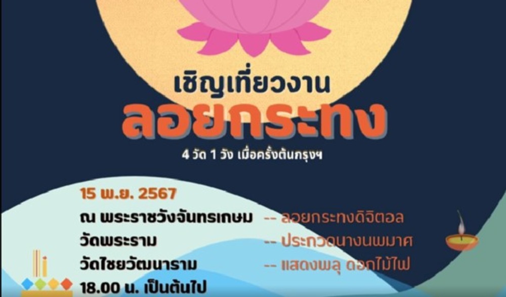 ลอบกระทง 4 วัด 1 วัง เมื่อครั้งต้นกรุง