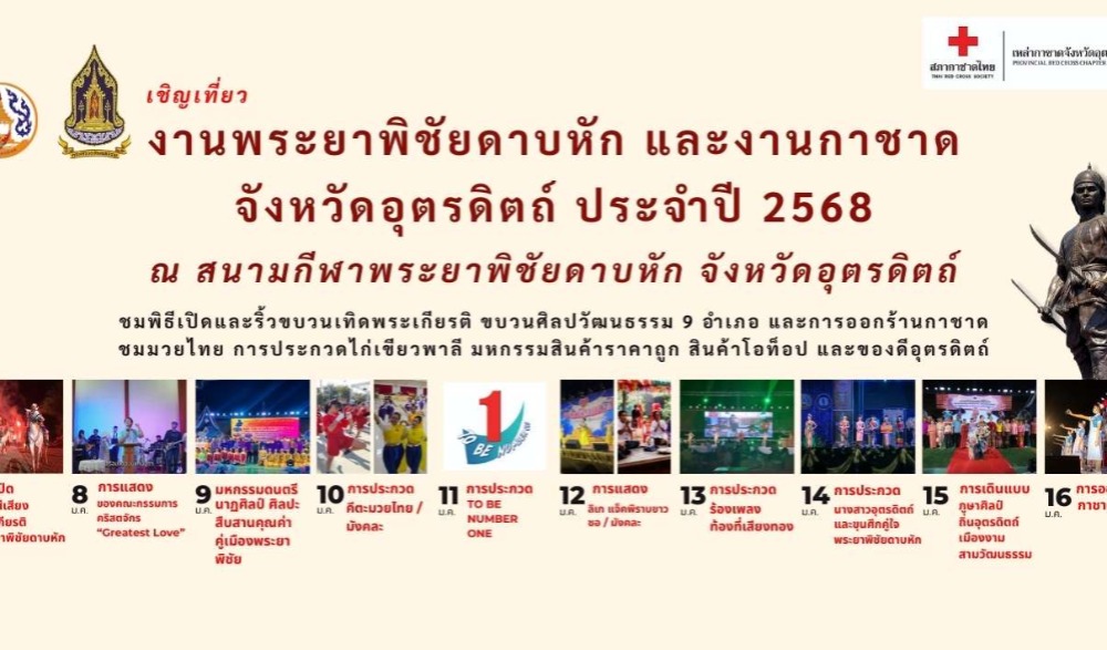 งานพระยาพิชัยดาบหักและงานกาชาดจังหวัดอุตรดิตถ์ ประจำปี 2568