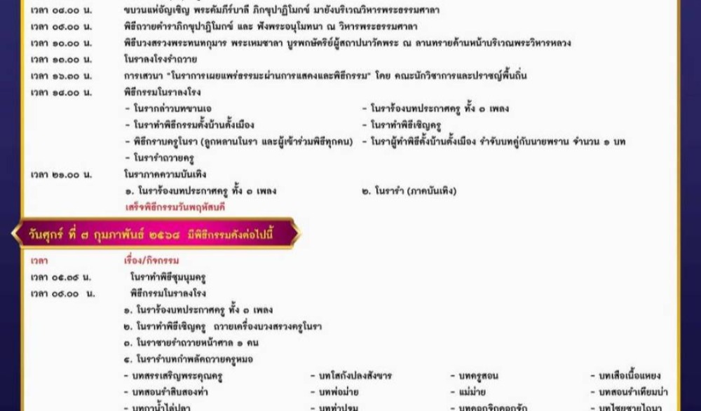 พิธีกรรมโนราโรงครูบูชาพระบรมธาตุ