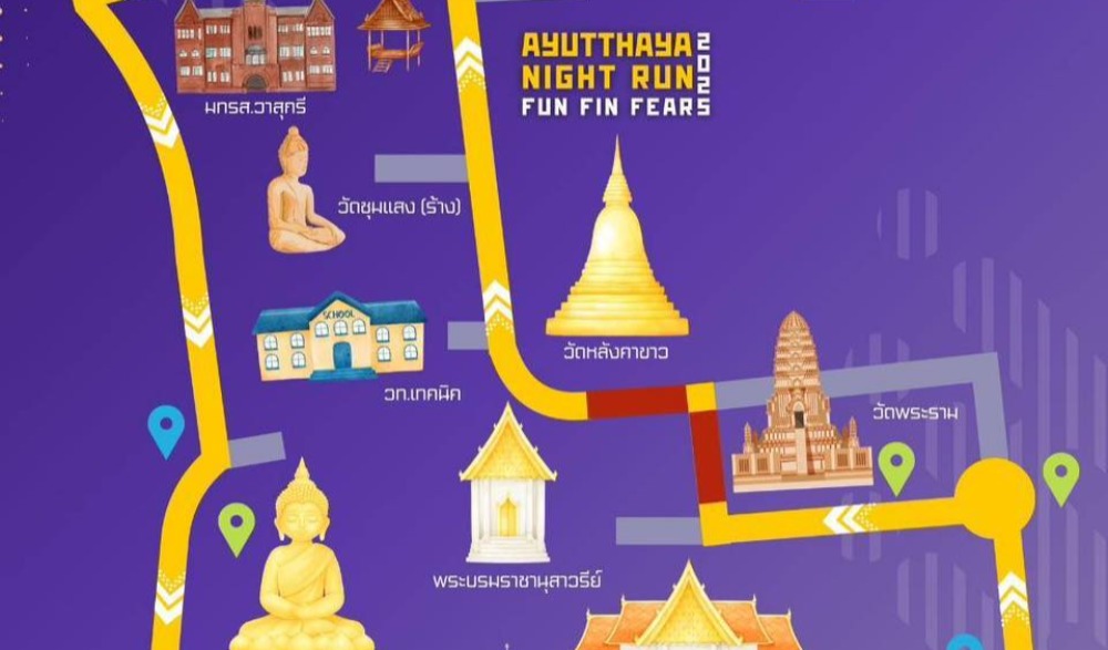 งานวิ่ง Ayutthaya Night Run 2025 FUN FIN FEAR