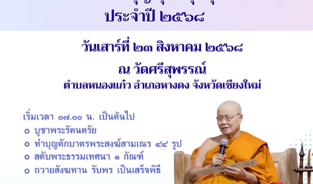 เข้าวัดปฏิบัติธรรมวันธรรมสวนะ ศรัทธาอิ่มบุญ อุดหนุนชุมชน ประจำปี ๒๕๖๘