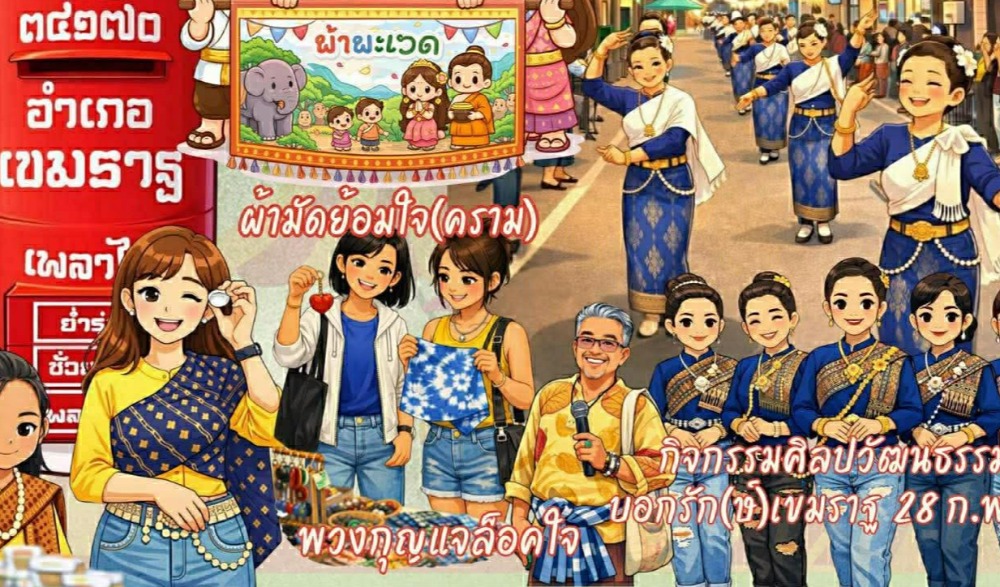 "เที่ยวชุมชน ยลวิถี เขมราษฎร์ธานี" วันแห่งความรัก & บุญผะเหวด ถนนสายวัฒนธรรมเขมราษฎร์ธานี