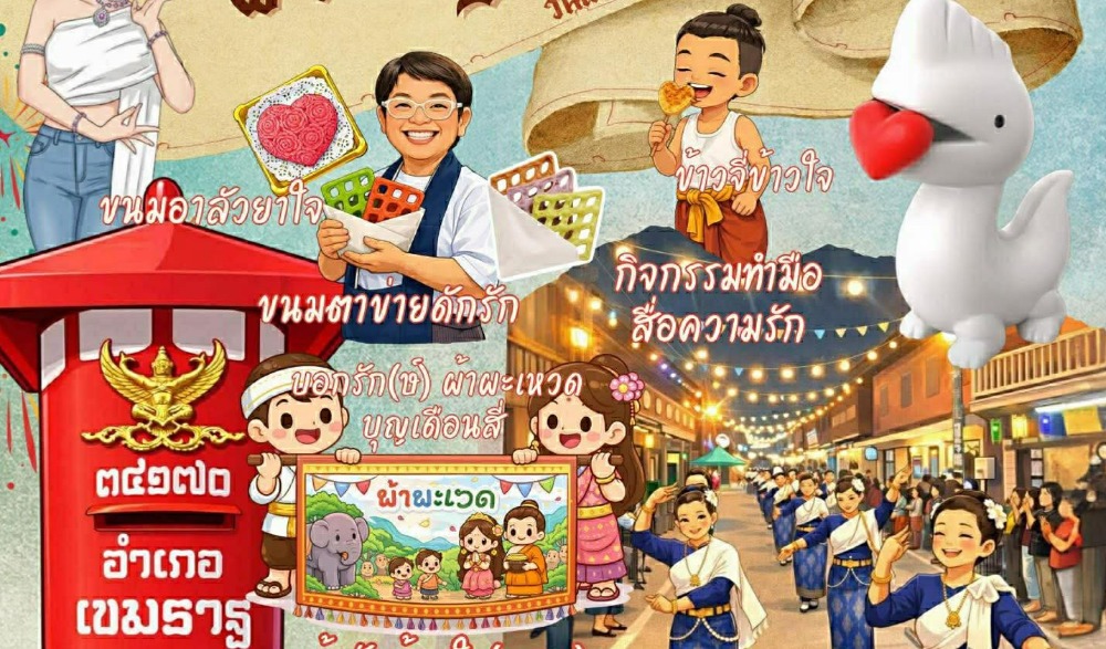 "เที่ยวชุมชน ยลวิถี เขมราษฎร์ธานี" วันแห่งความรัก & บุญผะเหวด ถนนสายวัฒนธรรมเขมราษฎร์ธานี
