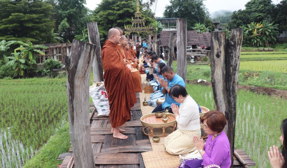 โครงการเข้าวัดปฏิบัติธรรมวันธรรมสวนะ ครอบครัวหิ้วตะกร้า ศรัทธาอิ่มบุญ อุดหนุนชุมชน” ประจำปีงบประมาณ พ.ศ. ๒๕๖๙ ครั้งที่ ๔