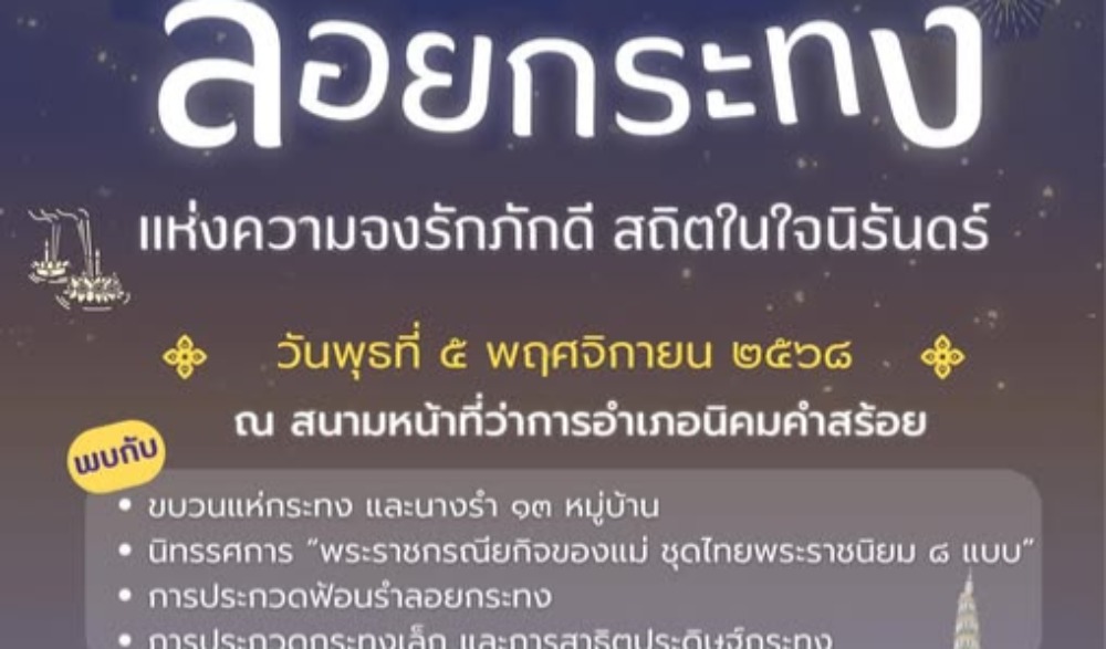 ประเพณีลอยกระทง แห่งความจงรักภักดี สถิตในใจนิรันดร์