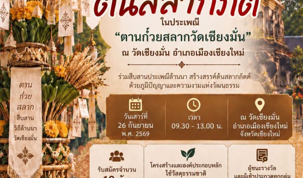 งานบุญประเพณี “ตานก๋วยสลากวัดเชียงมั่น” ปีที่ 3