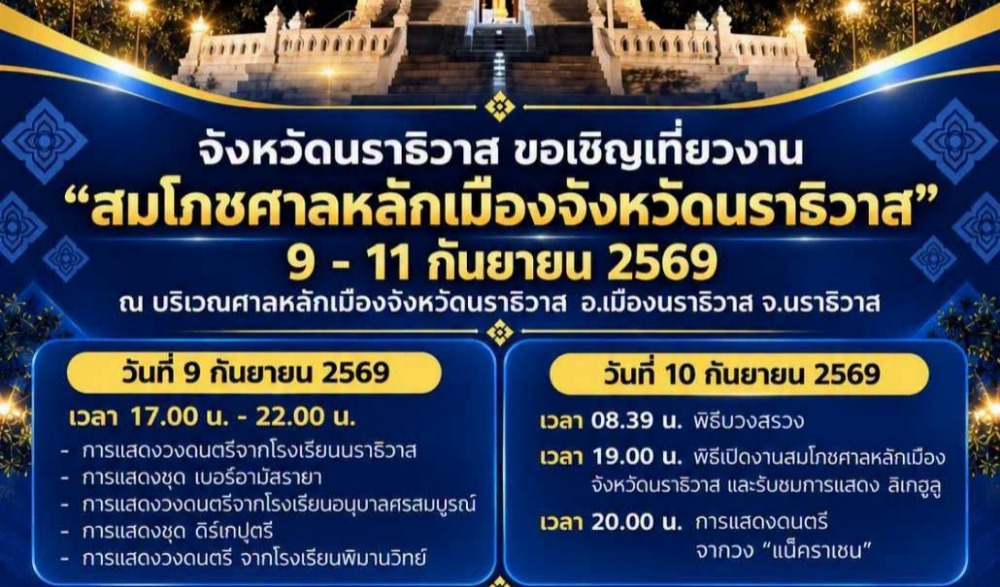 สมโภชศาลหลักเมืองจังหวัดนราธิวาส